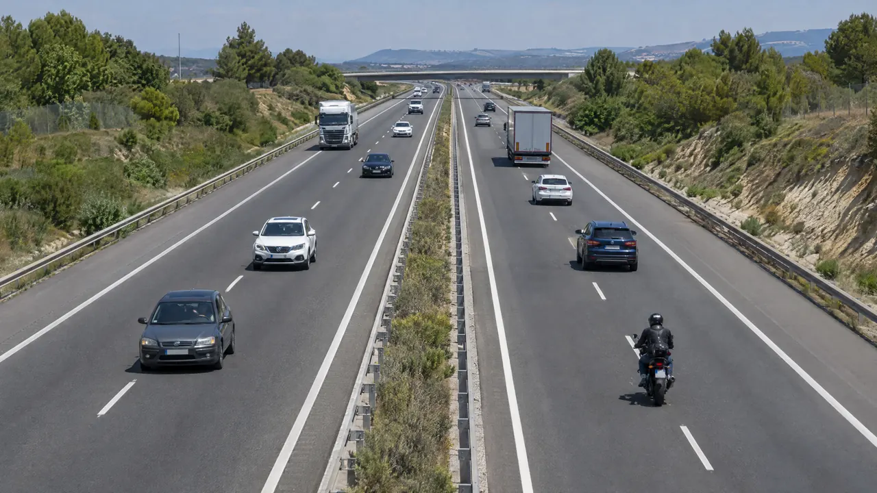 Ejemplo de autovía en una vía española
