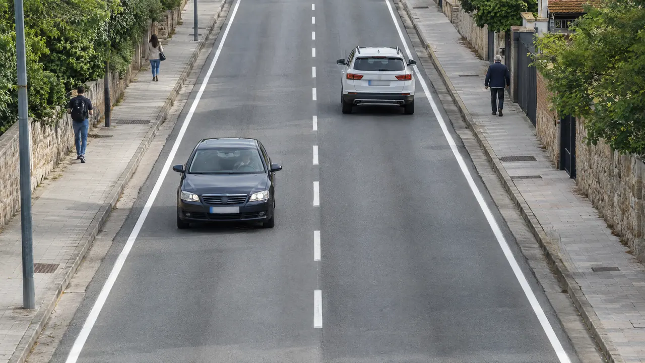 Ejemplo de calzada en una vía española