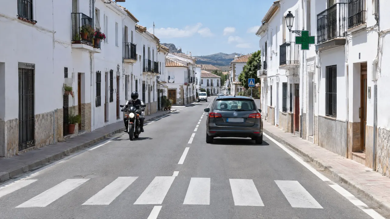 Ejemplo de travesía en una vía española